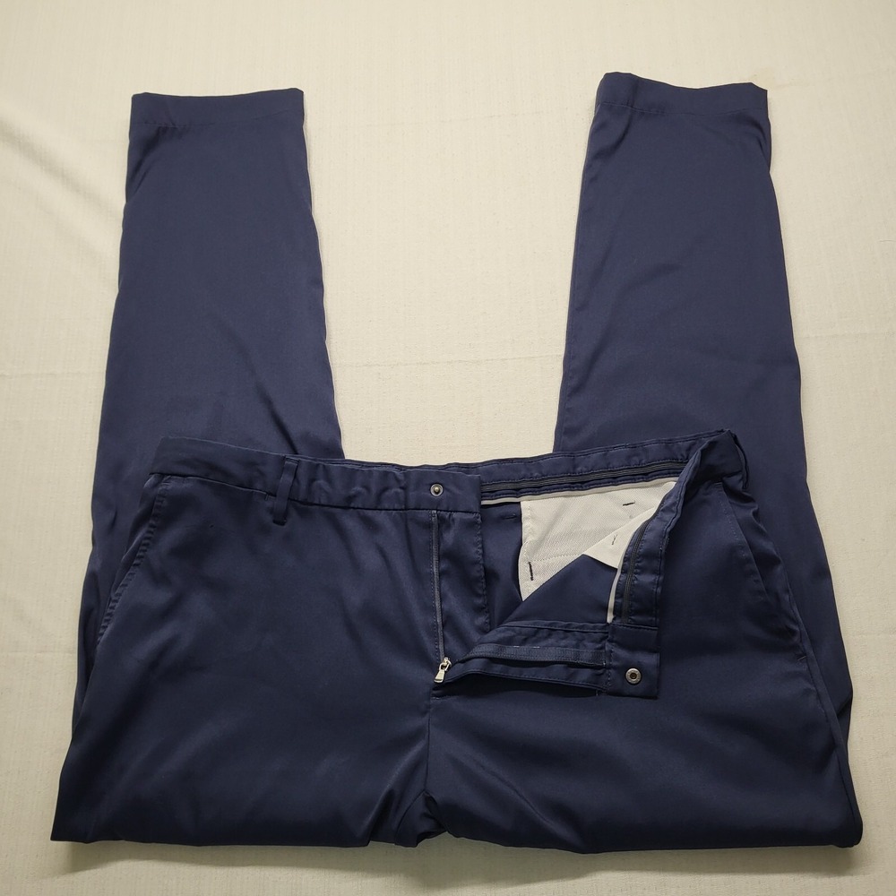 Brooks Brothers Soho Pants Performance Chino Mens 40/32 Blue Straight Golf Work